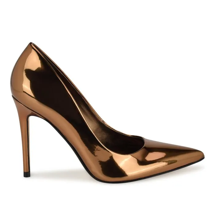 Fresh Pointy Toe Pumps Bronze Women Nine West Heels