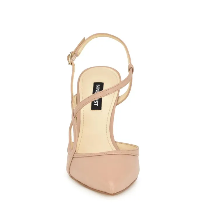 Fresta Dress Pumps Barely Nude Leather Women Nine West Heels