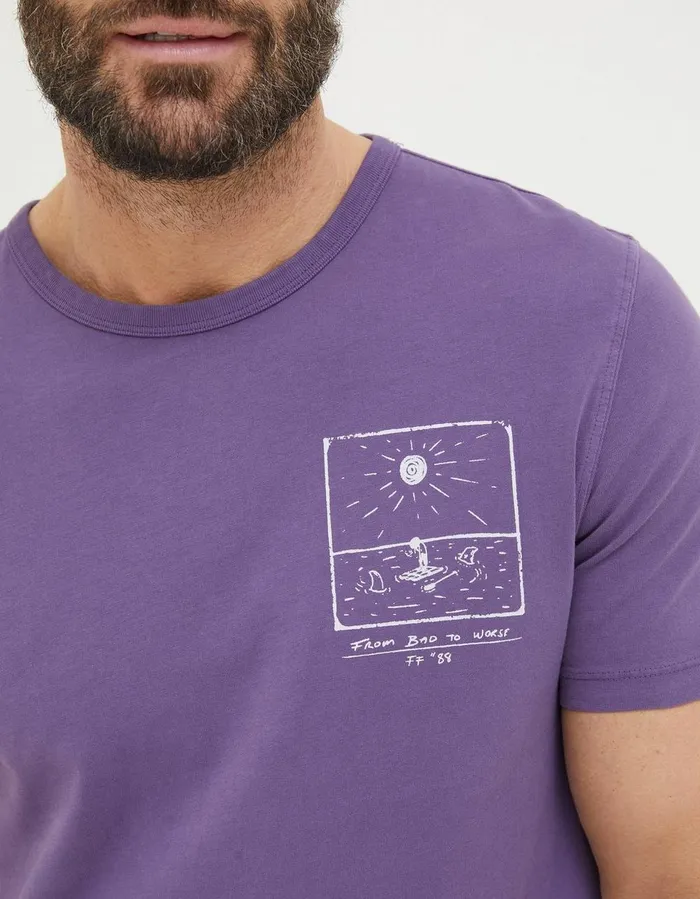 From Bad To Worse TShirt Purple Men FatFace TShirts