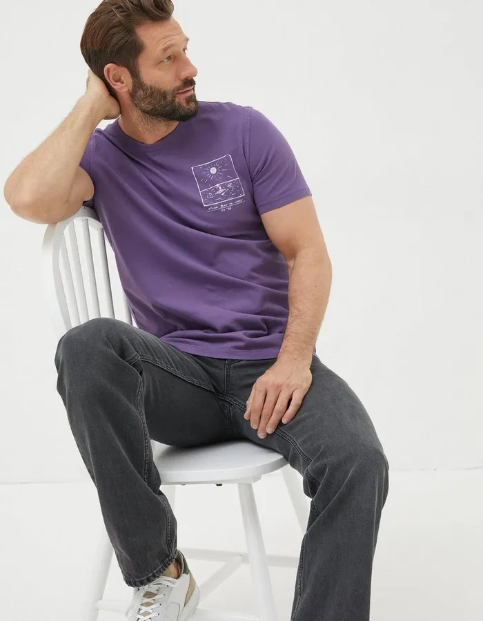 From Bad To Worse TShirt Purple Men FatFace TShirts
