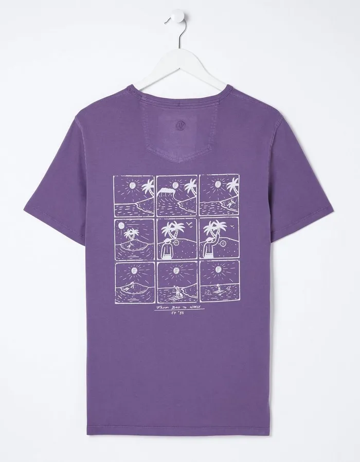 From Bad To Worse TShirt Purple Men FatFace TShirts