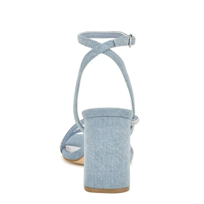 Gaden Ankle Strap Sandals Denim Women Nine West Sandals