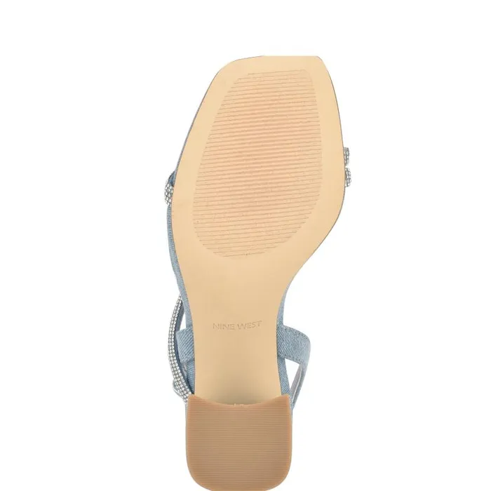 Gaden Ankle Strap Sandals Denim Women Nine West Sandals