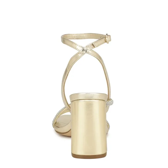 Gaden Ankle Strap Sandals Platino Women Nine West Sandals