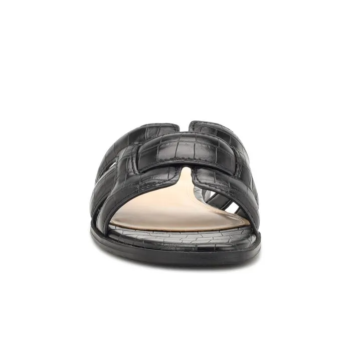 Germani Flat Slide Sandals Jet Black Women Nine West Sandals
