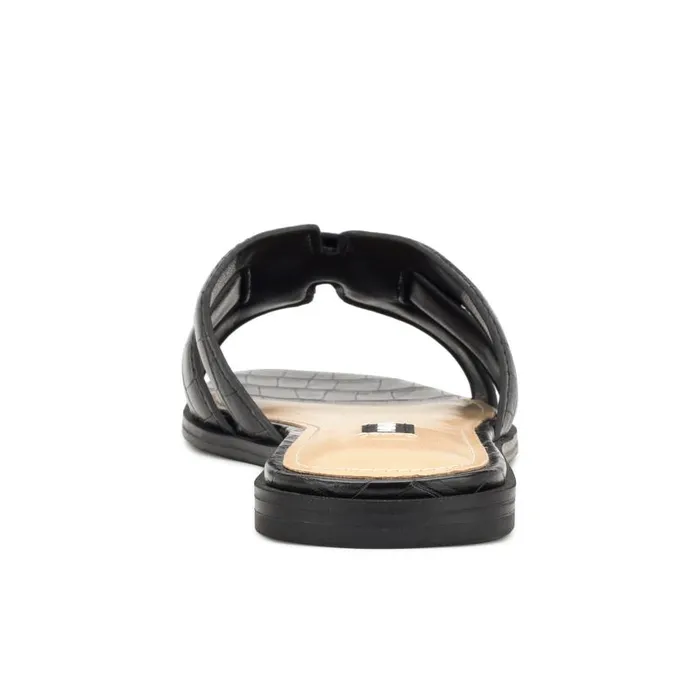 Germani Flat Slide Sandals Jet Black Women Nine West Sandals