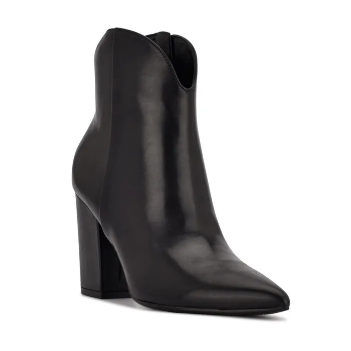 Ghost Ankle Booties Black Leather Women Nine West Boots and Booties