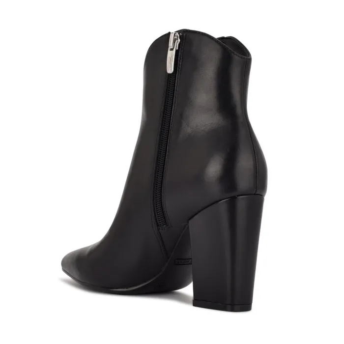 Ghost Ankle Booties Black Leather Women Nine West Boots and Booties