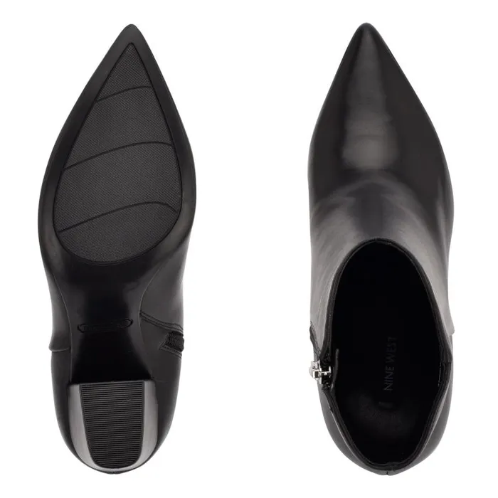 Ghost Ankle Booties Black Leather Women Nine West Boots and Booties