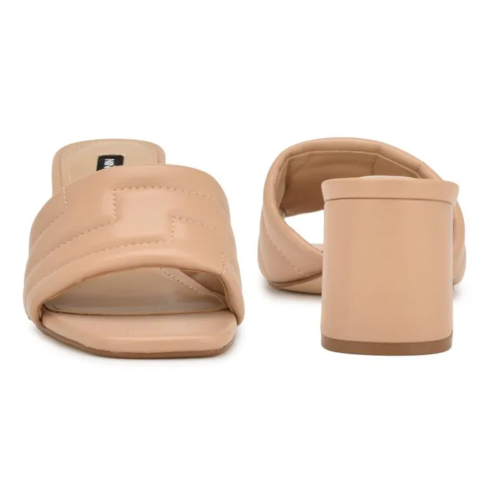 Glenra Heeled Slide Sandals Light Pink Women Nine West Heels
