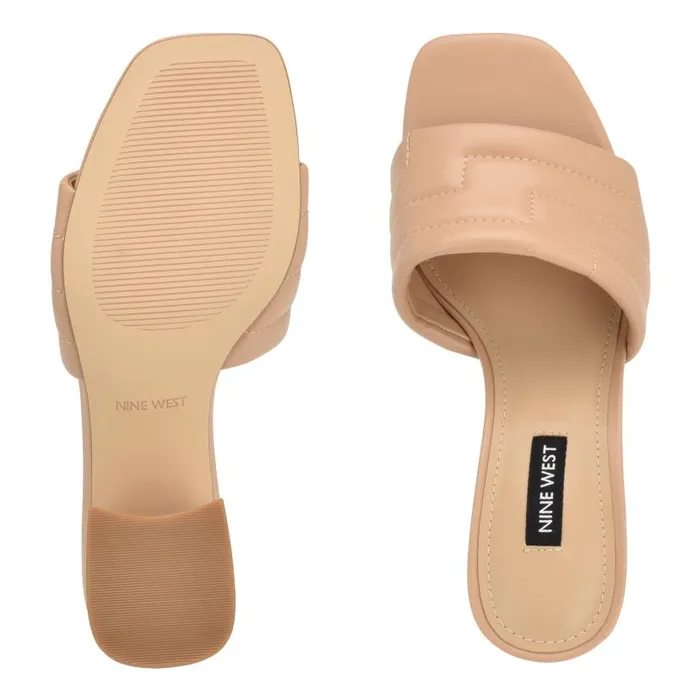 Glenra Heeled Slide Sandals Light Pink Women Nine West Heels