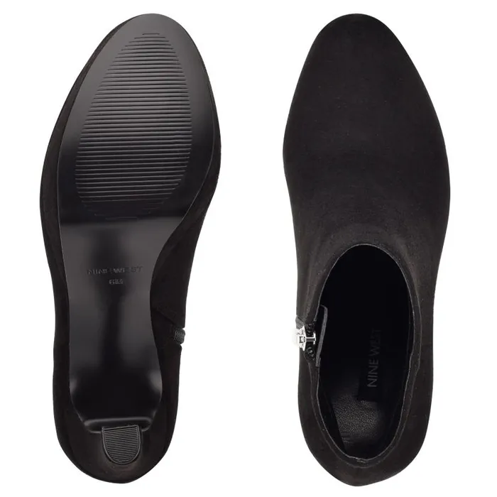 Glowup Platform Booties Black Suede Women Nine West Boots and Booties