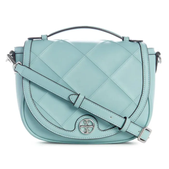 Graysen Flap Saddle Bag Pale Aqua WomenMen Nine West New Handbags