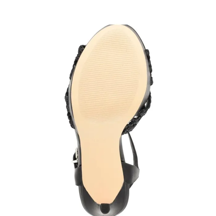 Grecia Platform Sandals Black Women Nine West Heels
