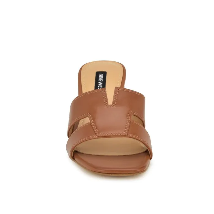 Griselda Block Heel Sandals Brown Women Nine West Sandals
