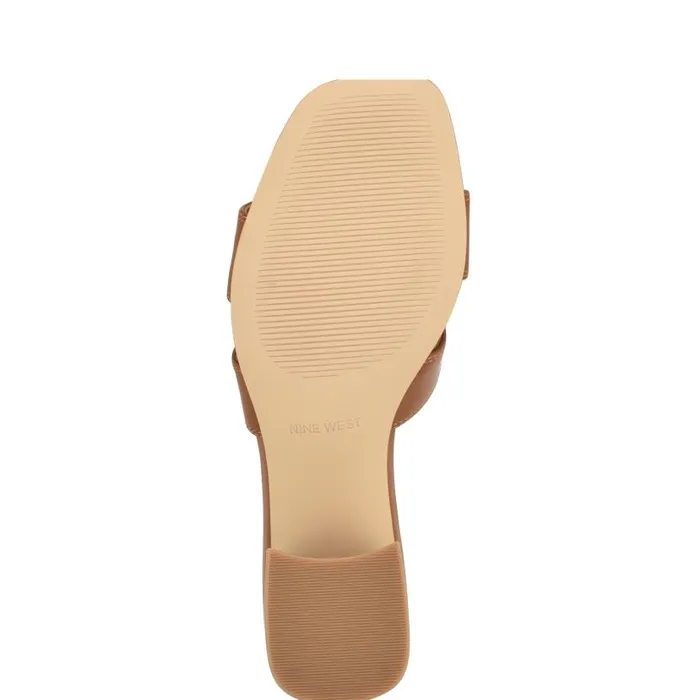 Griselda Block Heel Sandals Brown Women Nine West Sandals