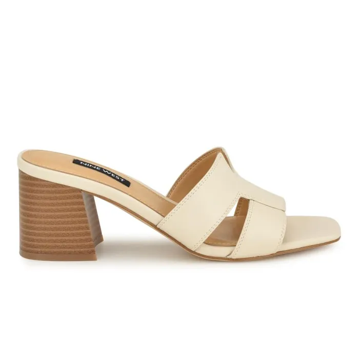 Griselda Block Heel Sandals Ivory Women Nine West Heels