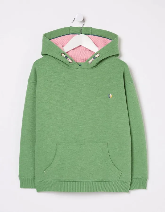 Grow With The Flow Hoodie Washed Green Girls FatFace Sweatshirts and Hoodies