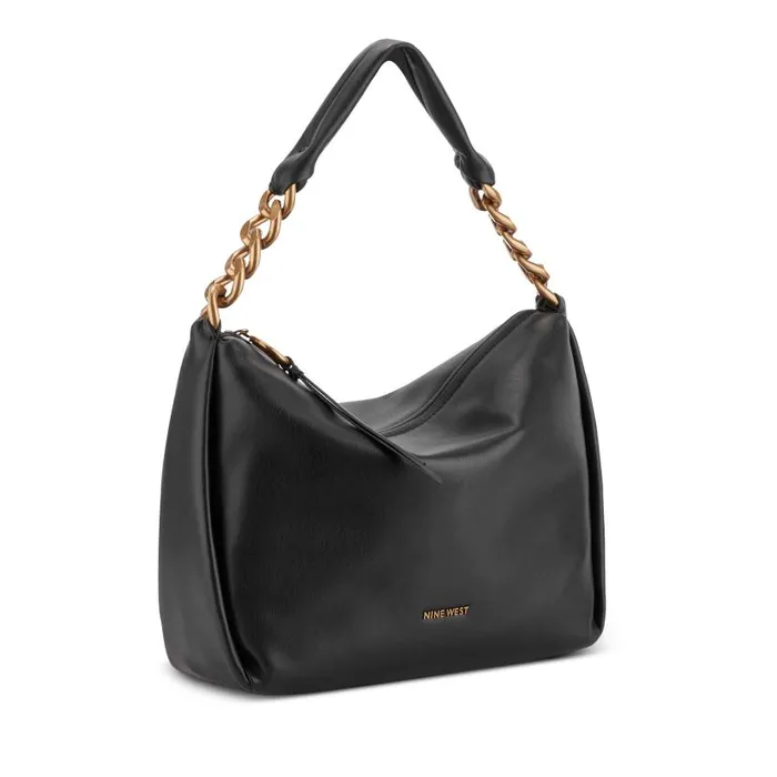 Gwynne Hobo Black WomenMen Nine West Satchels and Shoulder Bags