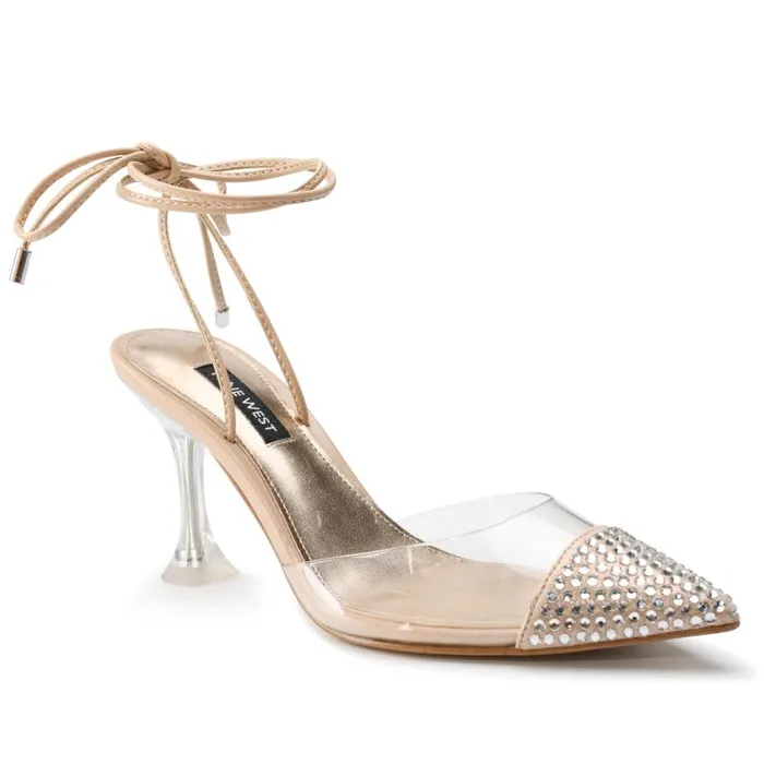 Haina Ankle Wraps Pumps Pinkclear Women Nine West Heels