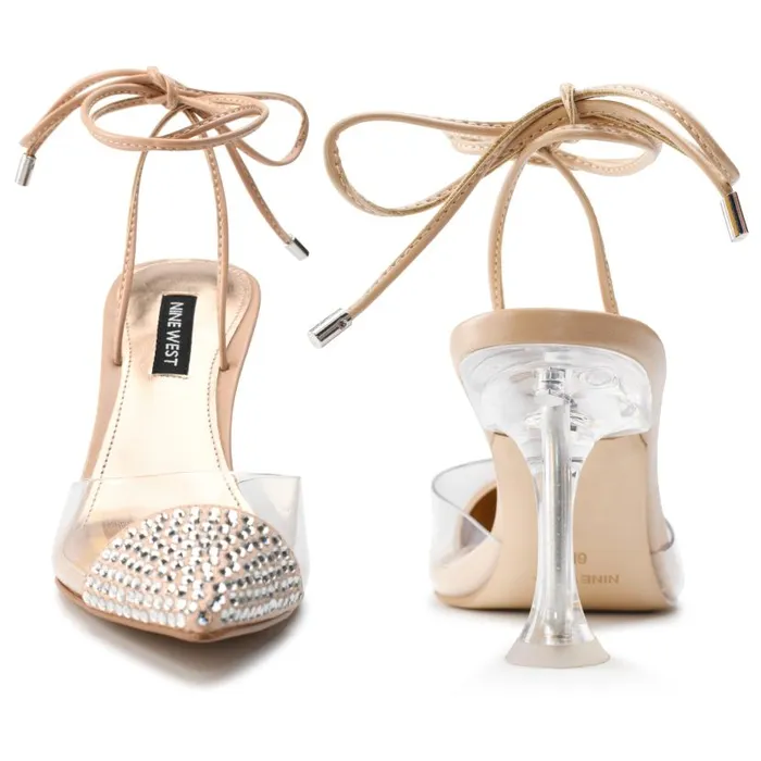Haina Ankle Wraps Pumps Pinkclear Women Nine West Heels