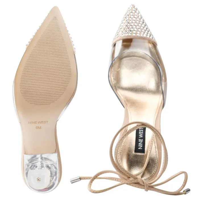 Haina Ankle Wraps Pumps Pinkclear Women Nine West Heels