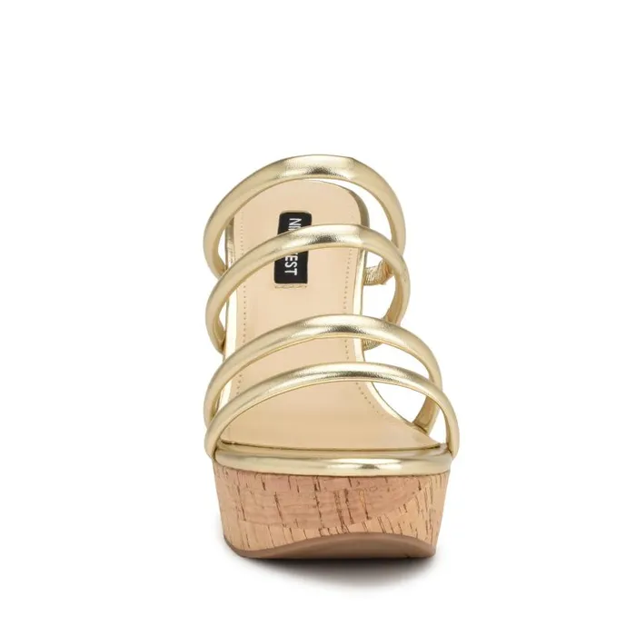 Haloway Espadrille Wedge Sandals Platino Women Nine West Sandals
