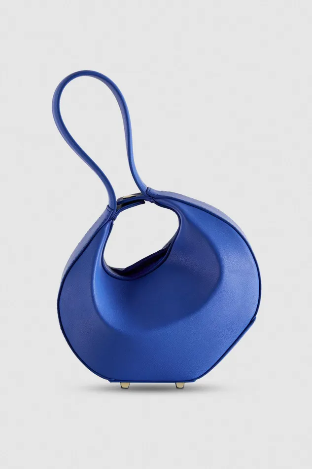 Handbags Women Patrizia Pepe Small Hobo Bangle Bag Blue Ray