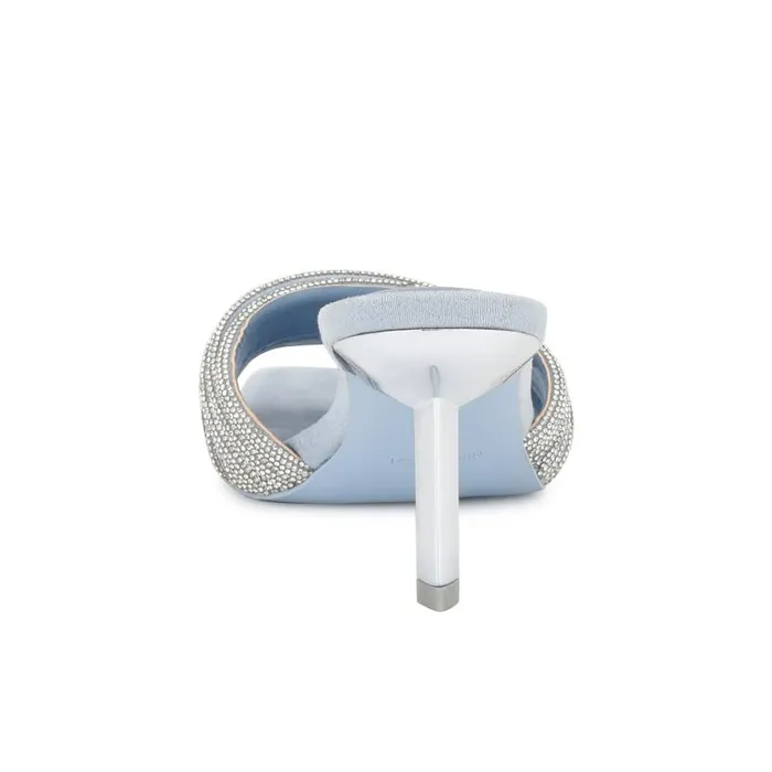 Harbor Heeled Slide Sandals Blue Women Nine West Heels