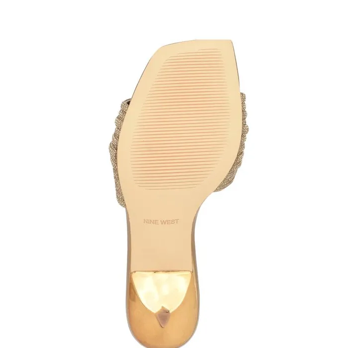 Harbor Heeled Slide Sandals Platino Women Nine West Sandals
