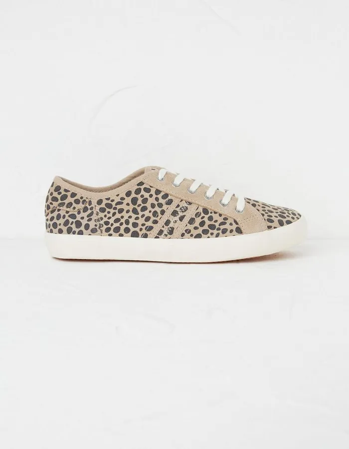 Harlow Animal Print Lace Up Trainers Natural Women FatFace Trainers