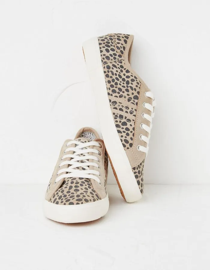Harlow Animal Print Lace Up Trainers Natural Women FatFace Trainers