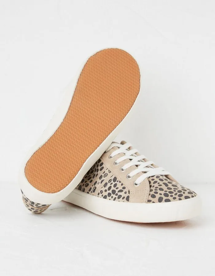 Harlow Animal Print Lace Up Trainers Natural Women FatFace Trainers