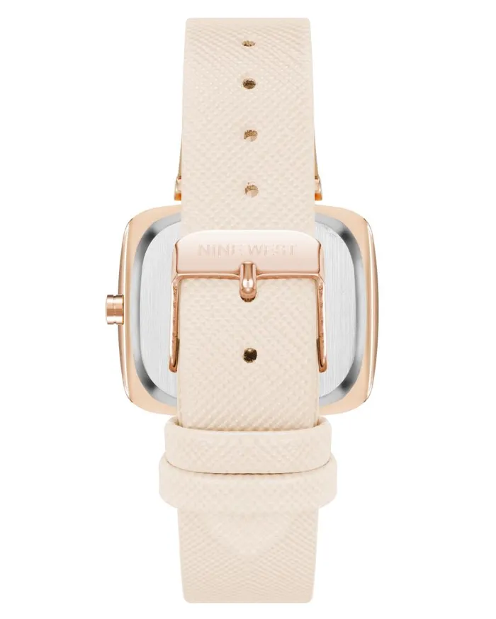 Heritage Rectangular Case Watch Creamrose Gold WomenMen Nine West Watches