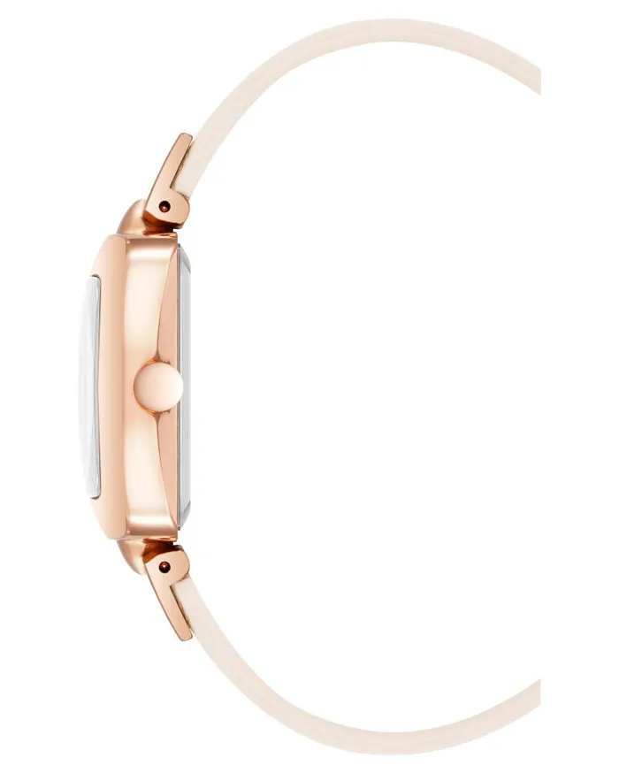 Heritage Rectangular Case Watch Creamrose Gold WomenMen Nine West Watches