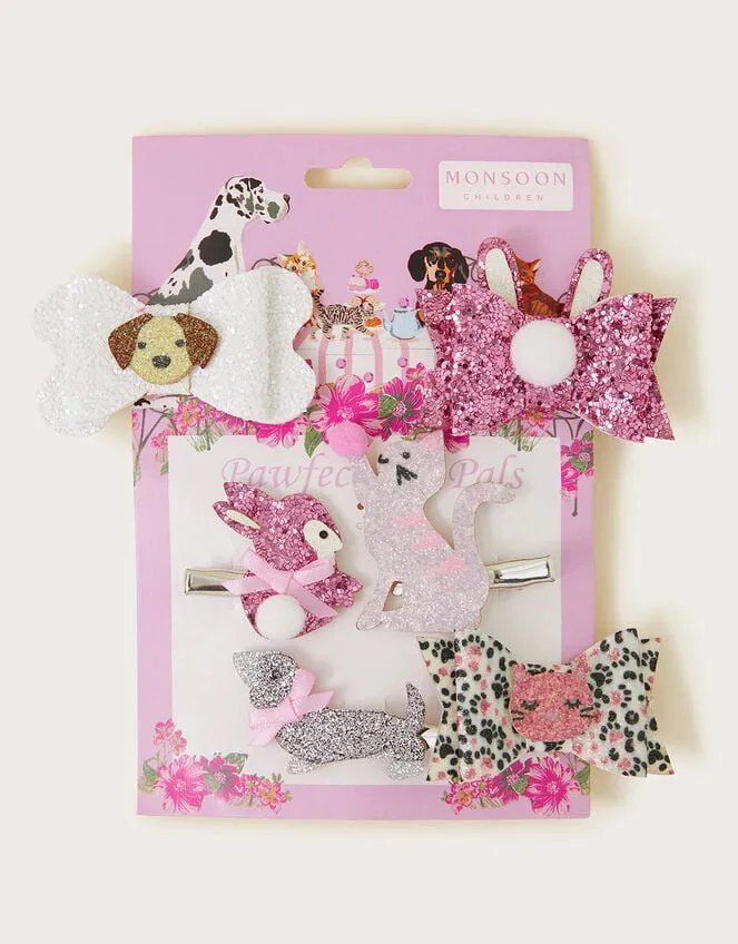 I Love My Pets Novelty Hair Clips 6 Pack Children Monsoon Girls039 Hair Accessories