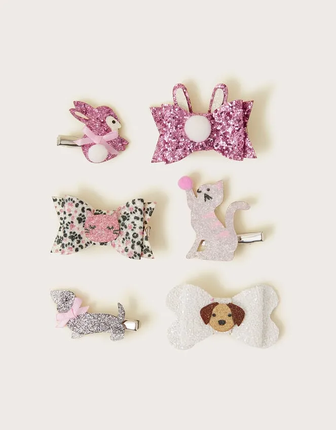 I Love My Pets Novelty Hair Clips 6 Pack Children Monsoon Girls039 Hair Accessories