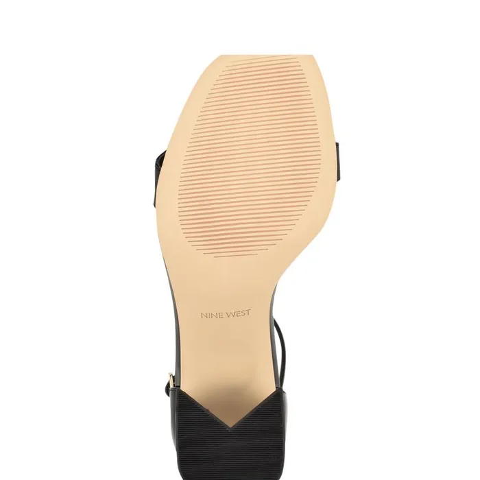 Ilea Ankle Strap Sandals Black Patent Women Nine West Sandals