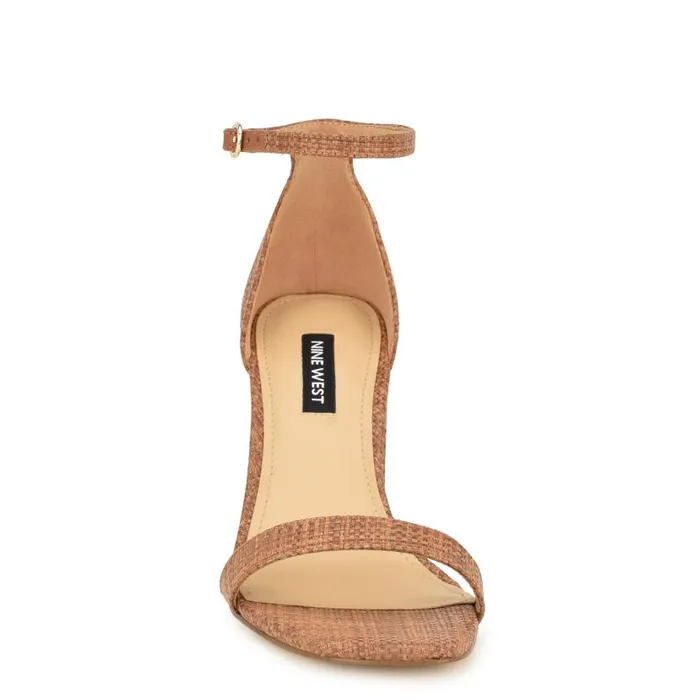 Ilea Ankle Strap Sandals Brown Raffia Women Nine West Sandals