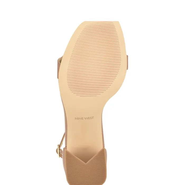 Ilea Ankle Strap Sandals Medium Natural Patent Women Nine West Sandals