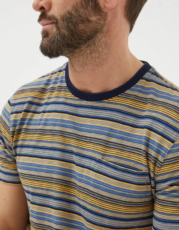 Indigo Multi Stripe TShirt Indigo Blue Men FatFace TShirts