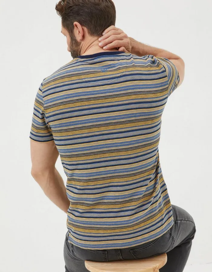 Indigo Multi Stripe TShirt Indigo Blue Men FatFace TShirts