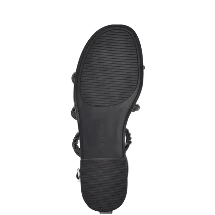 Ipster Ankle Strap Flat Sandals Black Women Nine West Sandals