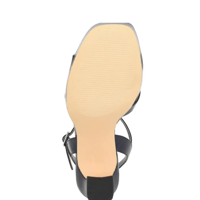 Iriv Platform Sandals Blue Patent Women Nine West Sandals