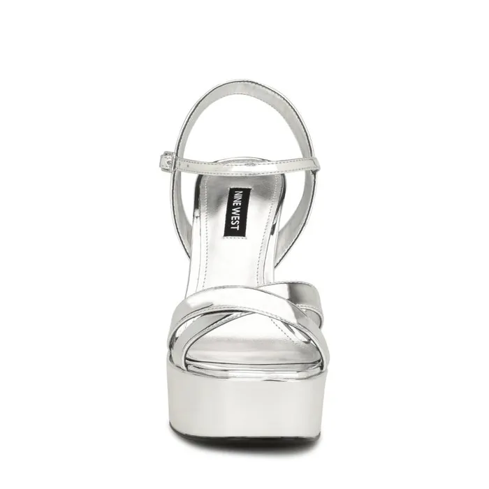 Iriv Platform Sandals Silver Women Nine West Sandals