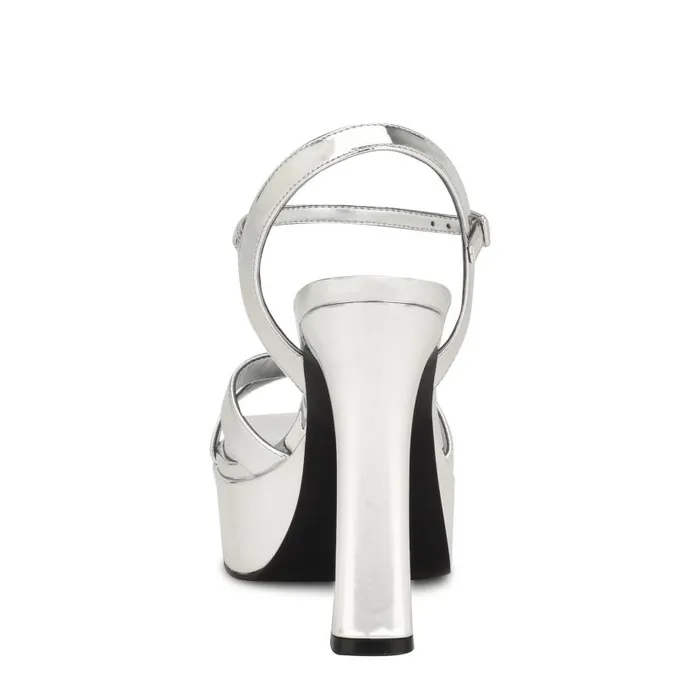 Iriv Platform Sandals Silver Women Nine West Sandals