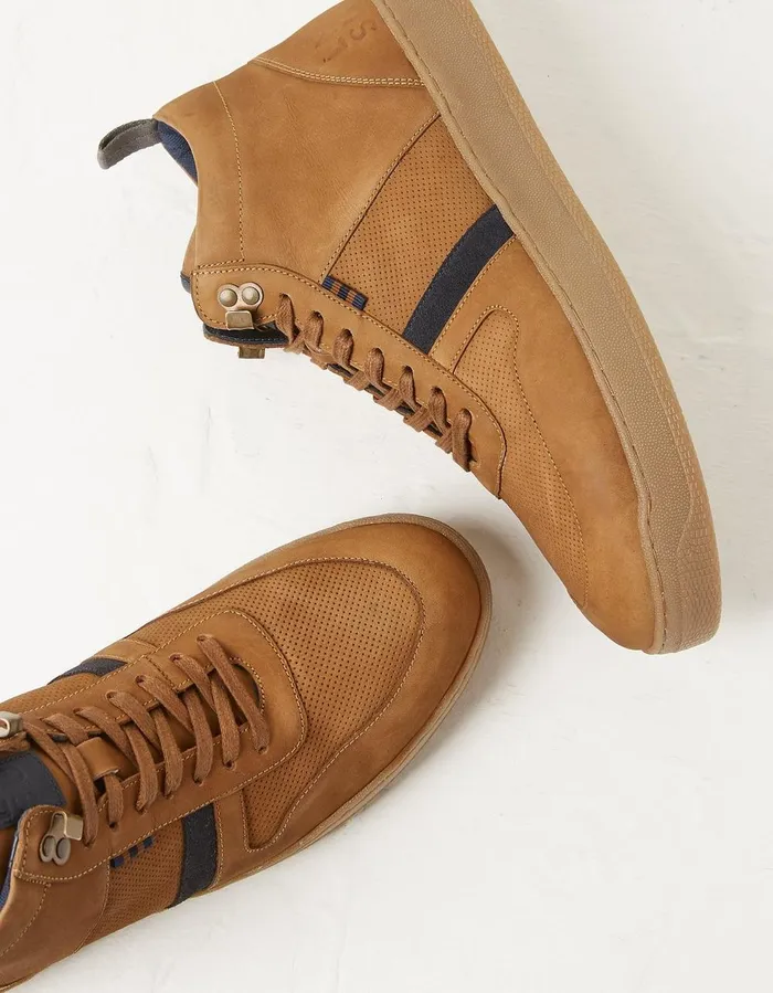 Jacob High Top Trainer Tan Men FatFace Trainers