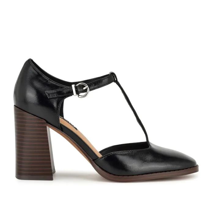 Janky T Strap Heels Black Women Nine West Heels