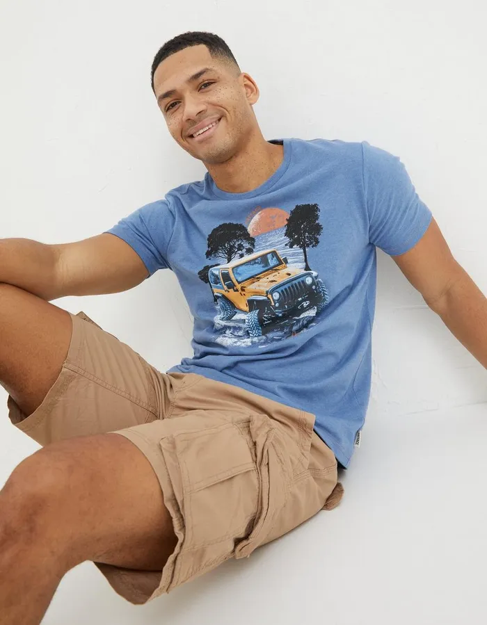 Jeep Scene TShirt Blue MenWomen FatFace TShirts