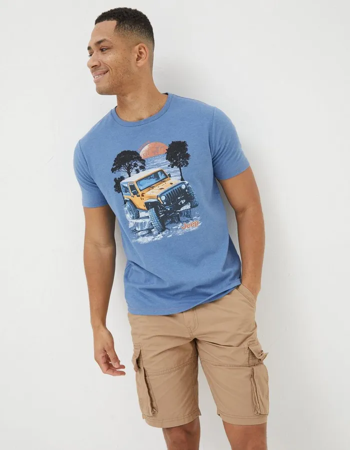 Jeep Scene TShirt Blue MenWomen FatFace TShirts